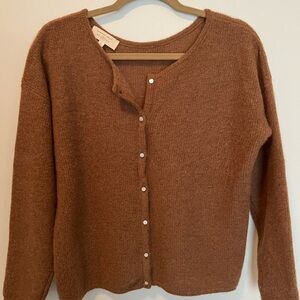 Women's camel Cardigan Sweater